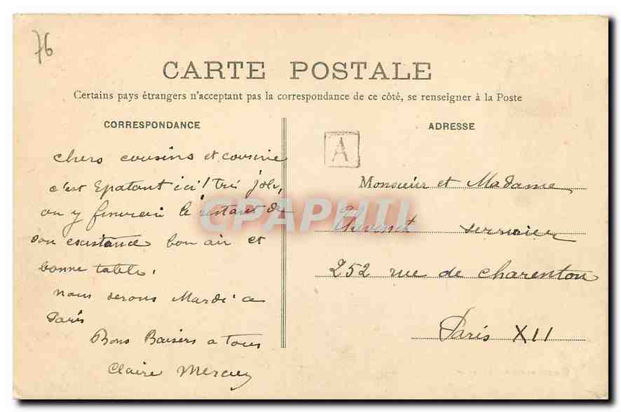 CPA Mesnil Val S Inf La Mer se brisant contre la Digue  — Rückseite