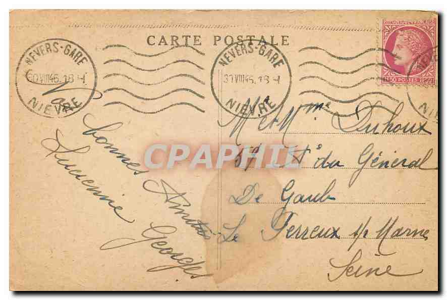 CPA Le Morvan Pittoresque Les Settons Nievre Vue d'ensemble du Lac Les Iles  — Rückseite