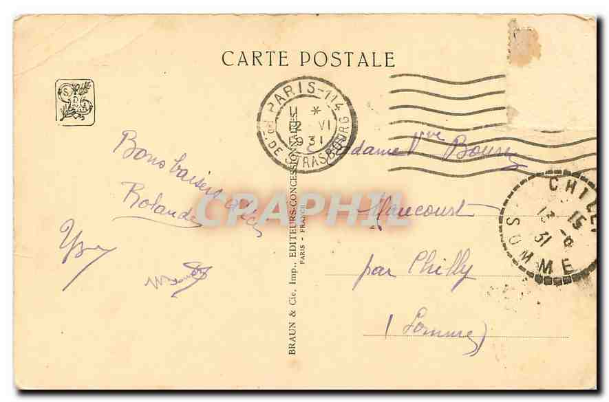 CPA Exposition Coloniale Internationale Paris Angkor Vat Facade principale  — Rückseite