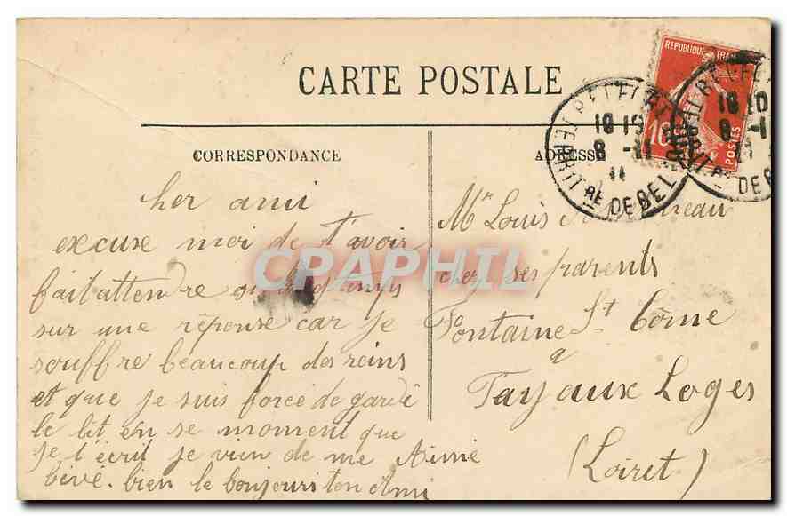 CPA Belfort la Statue Quand meme  — Verso