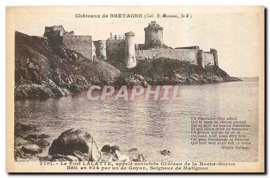 CPA Chateaux de Bretagne Le Fort Lalatte appele autrefois Chateau de la Roche Goyon 