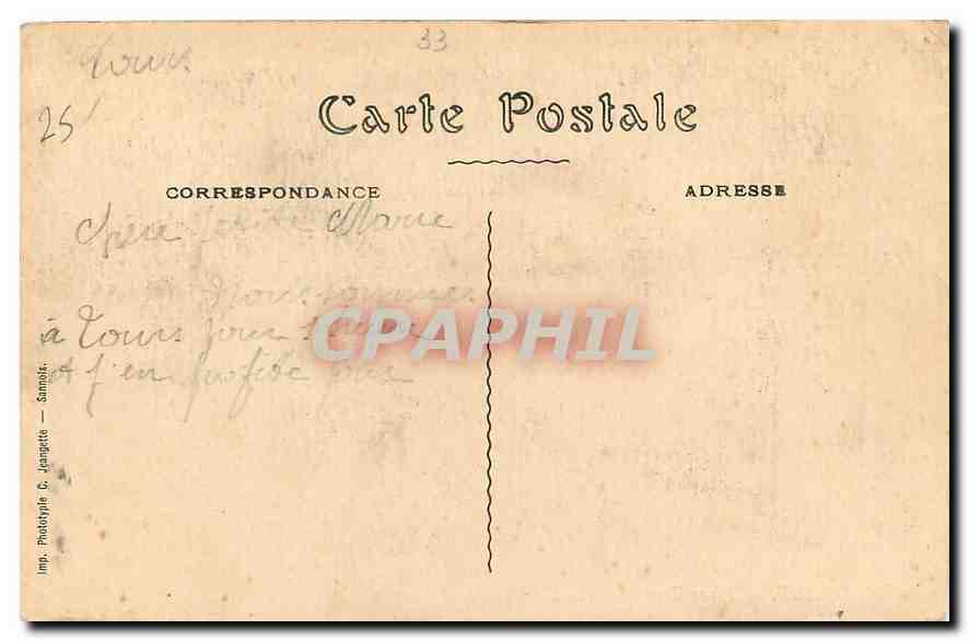 CPA Bordeaux Place Tourny et rue Fondaudege  — Verso