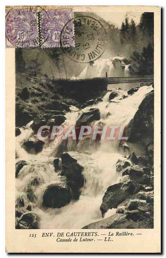 CPA Env de Cauterets La Raillere Cascade de Lutour 