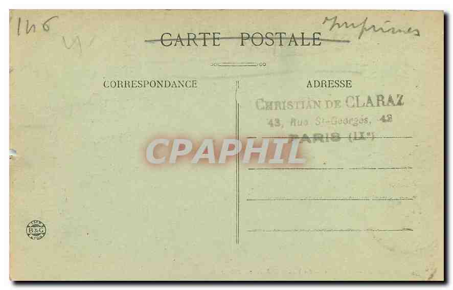 CPA Environs de Cauterets La Vallee de Lutour  — Verso