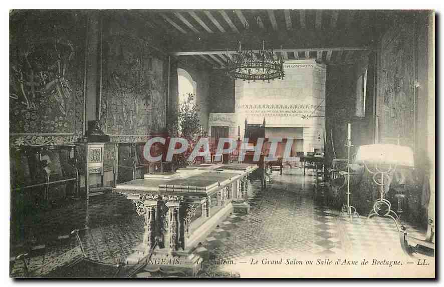 CPA Le Chateau Le Grand Salon ou Salle d'Anne de Bretagne Langeais
