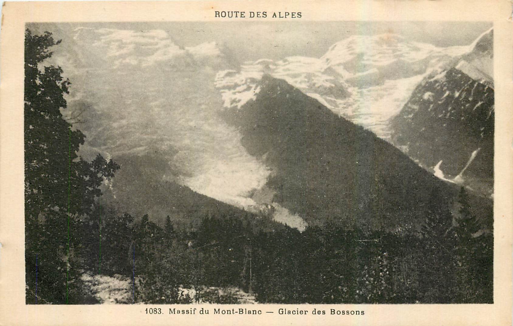 CPA Route des Alpes Massif du Mont Blanc Glacier des Bossons 