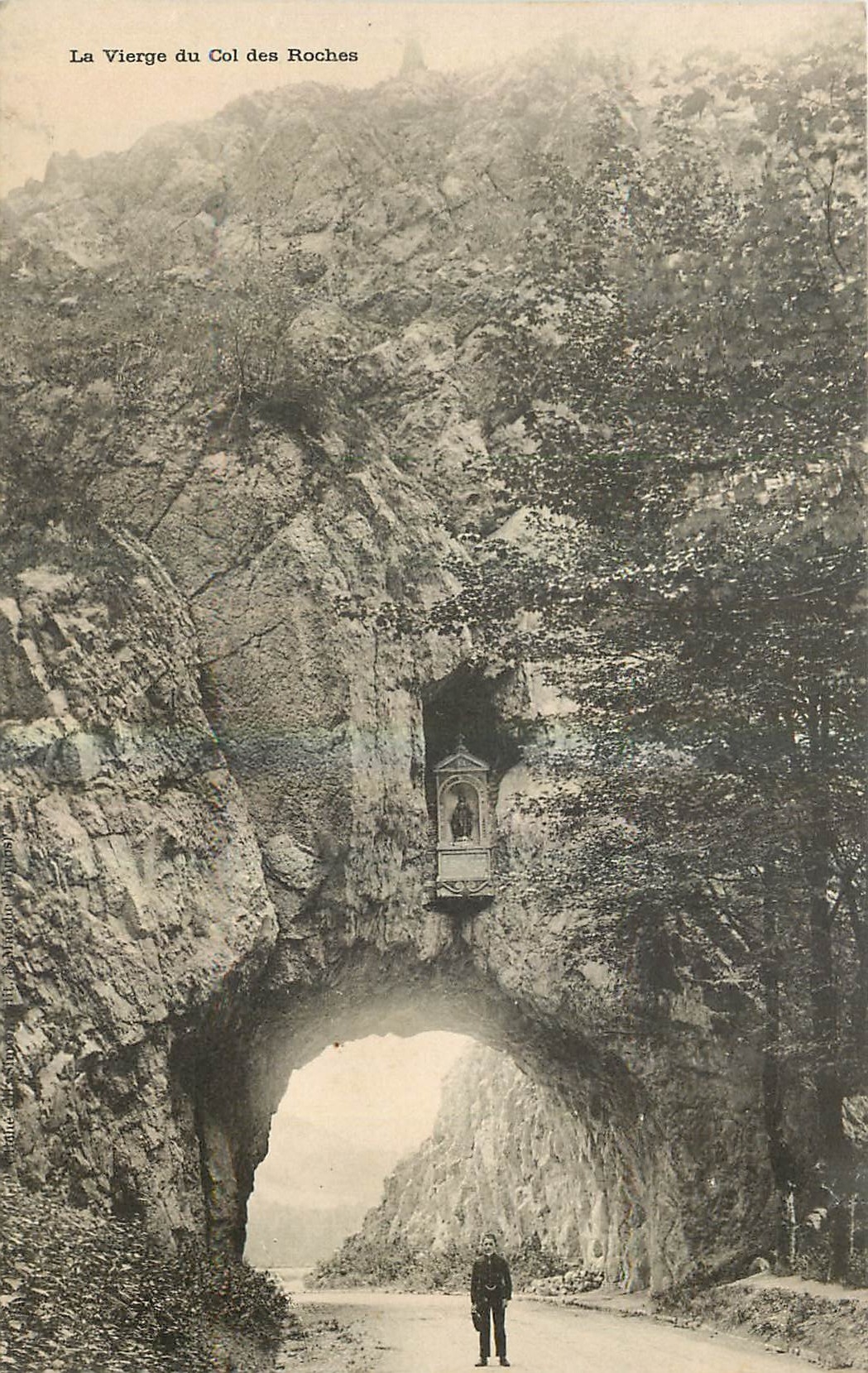 CPA La Vierge du Col des Roches 