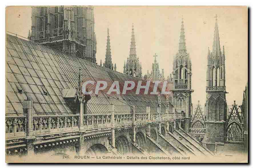 CPA Rouen La Cathedrale Details cote Nord 