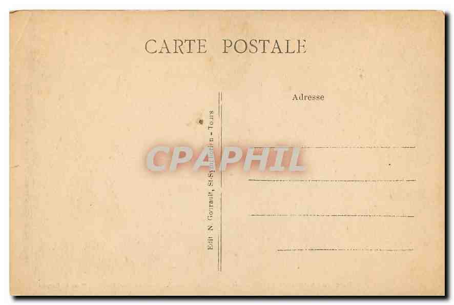 CPA Parc du Chateau de Verneuil sur Indre I et L Les Douves  — Rückseite