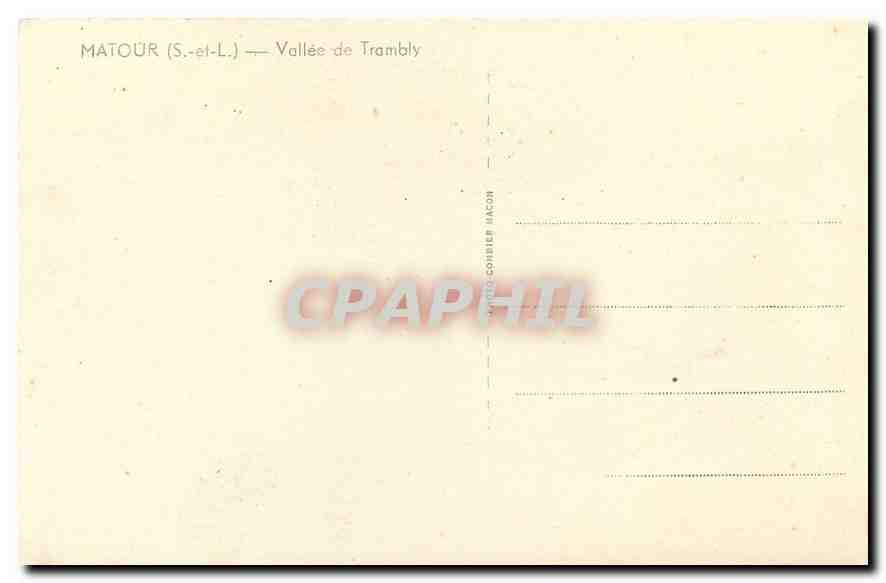 CPA Matour S et L Vallee de Tramby  — Rückseite