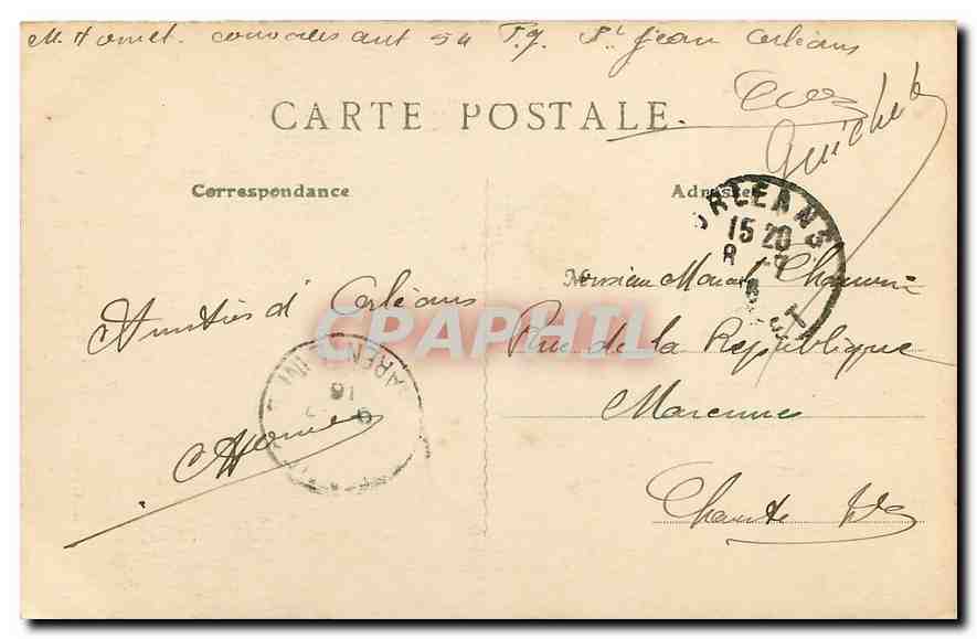 CPA Orleans Musee Historique Hotel Cabu  — Verso