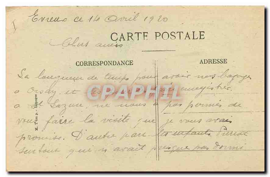 CPA Haute Vienne Environs de Chalus Le Chateau de Lambertie facade S O  — Back