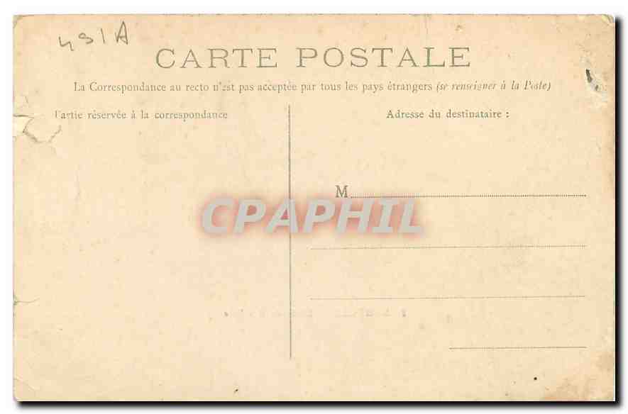 CPA Saumur Ecole de Cavalerie  — Back