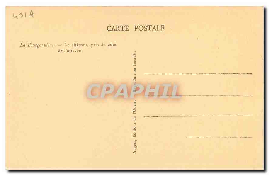 CPA La Bourgonniere Le Chateau pris du cote de l'arrivee  — Back