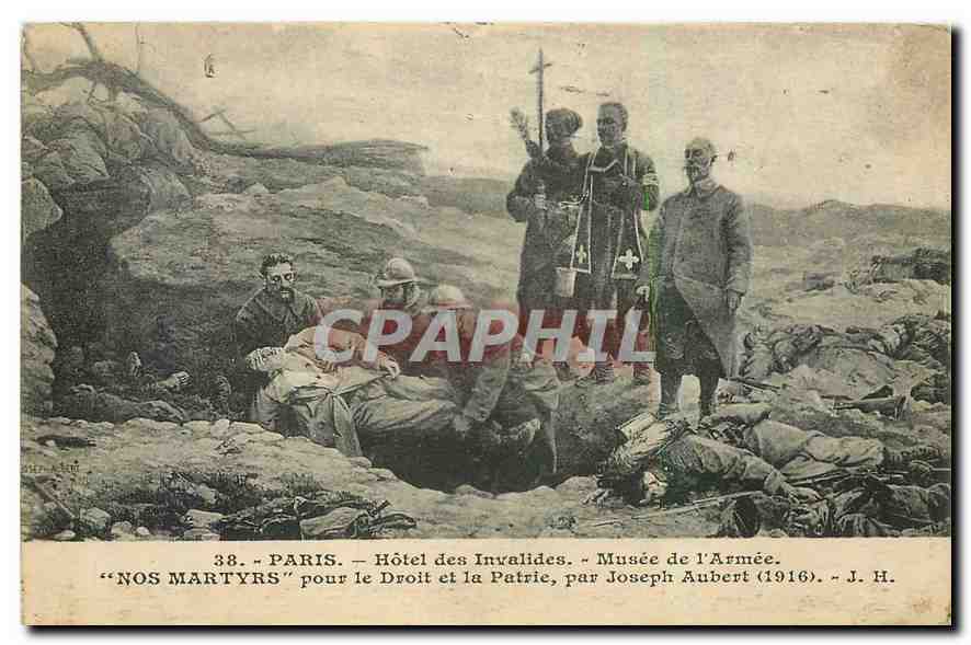 CPA Paris Hotel des Invalides Musee de l'Armee Nos martyrs Joseph Aubert