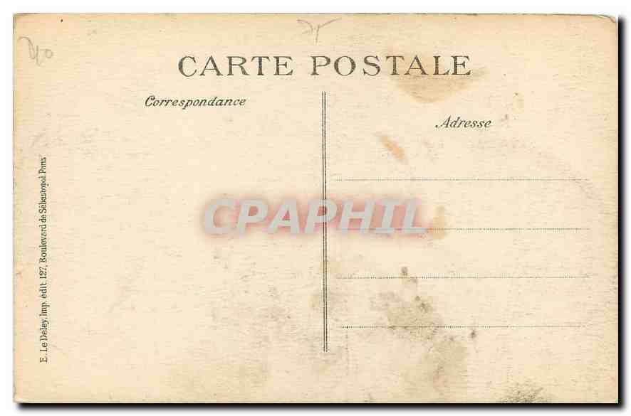 CPA Funerailles du General Gallieni Depart des Invalides  — Rückseite