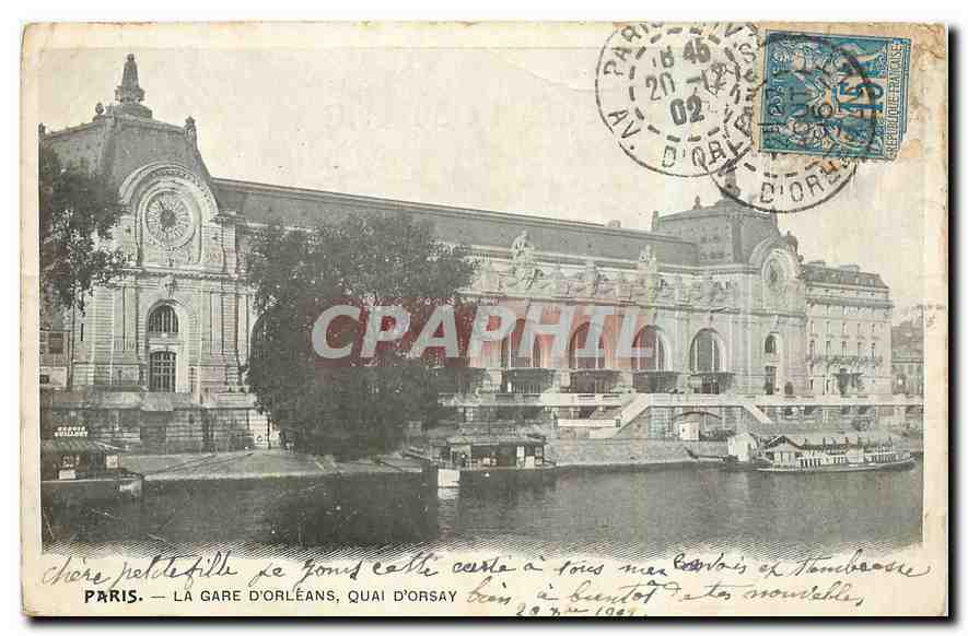 CPA Paris La Gare d'Orleans quai d'Orsay 