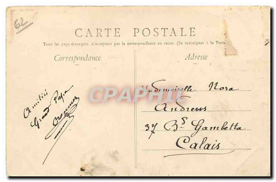 CPA Boulogne sur Mer Jeux sur la Plage  — Rückseite