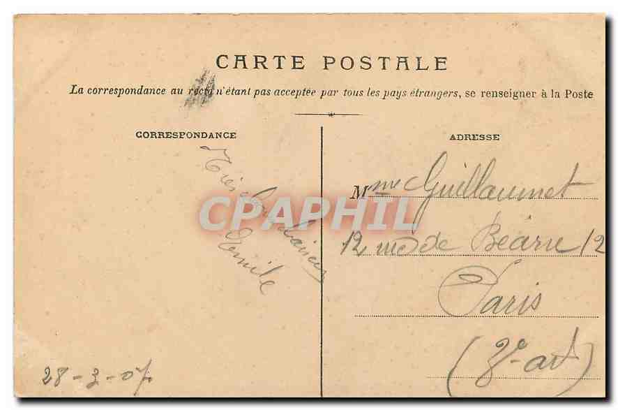 CPA Lyon Hotel de Ville  — Verso