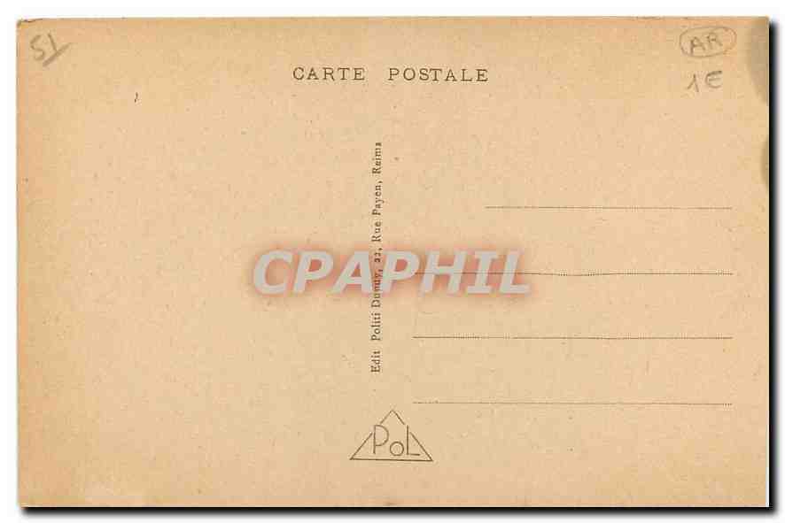 CPA Reims Porte de Paris et Rue de Vesle  — Verso