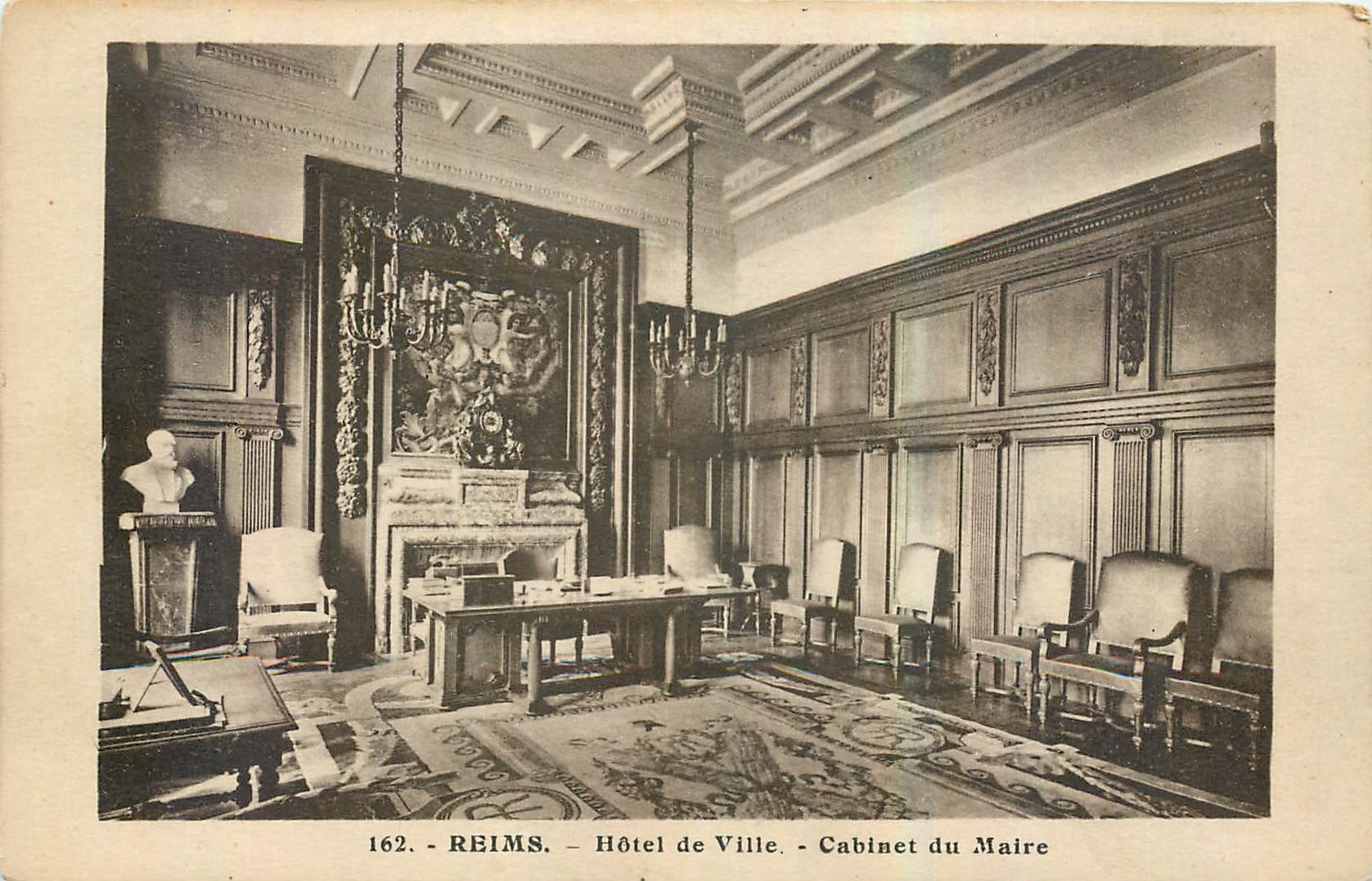 CPA Reims Hotel de Ville Cabinet du Maire 