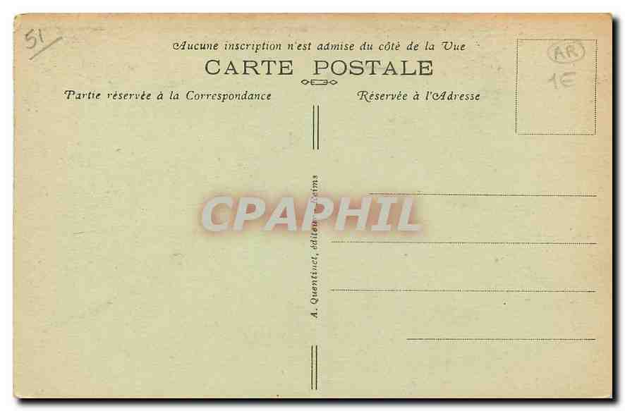 CPA Reims Hotel de Ville Cabinet du Maire  — Rückseite