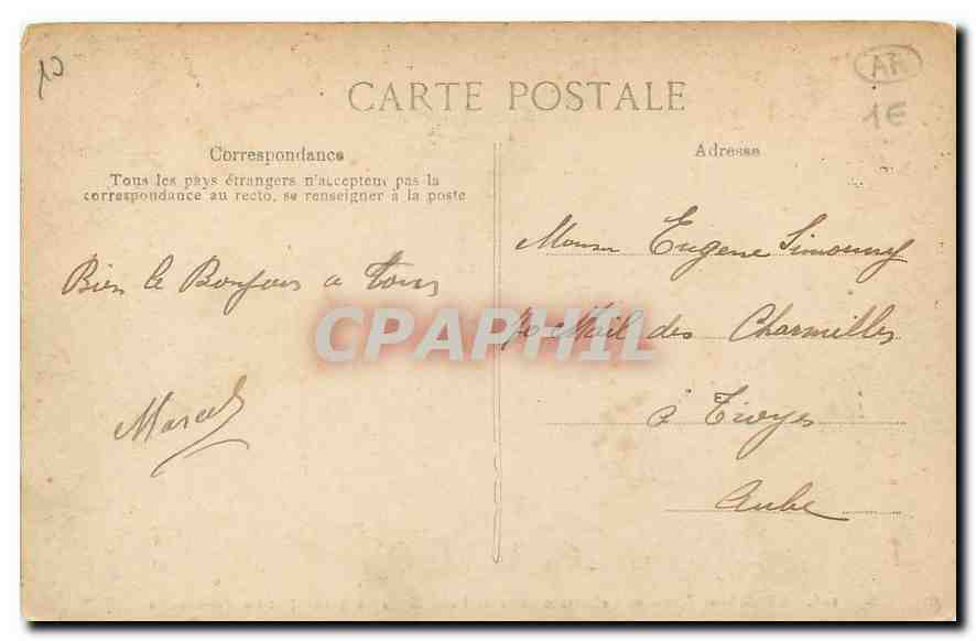 CPA Reims Statue de Colbert Ministre de Louis XIV et les promenades — Verso