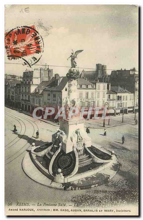 CPA Reims La Fontaine Sube 