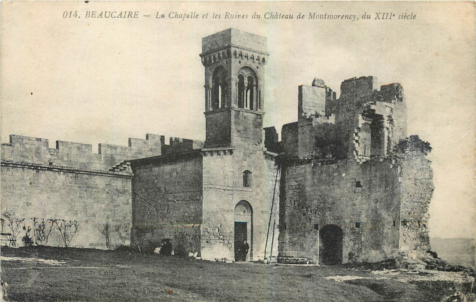 CPA Beaulcaire La Chapelle et les Ruines du Chateau de Montorency 