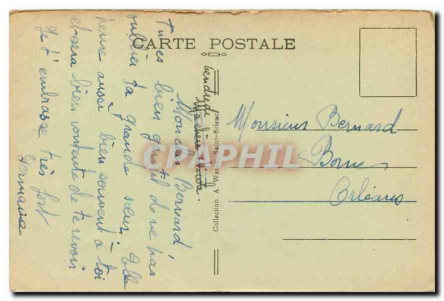 CPA Ploumanach Le Chateau de Costaeres  — Back