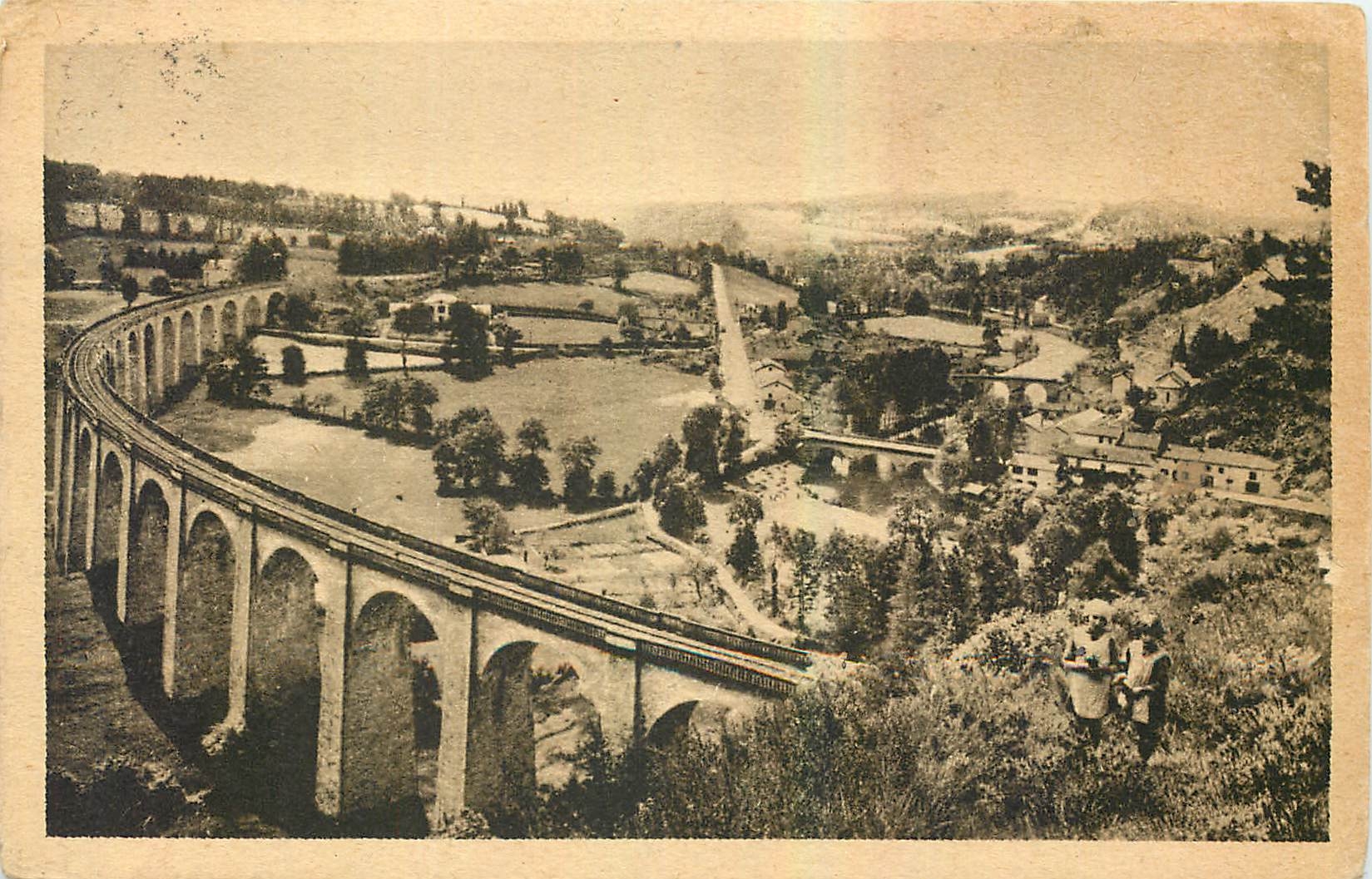 CPA St Leonard Hte V Viaduc et Panorama de Noblat 