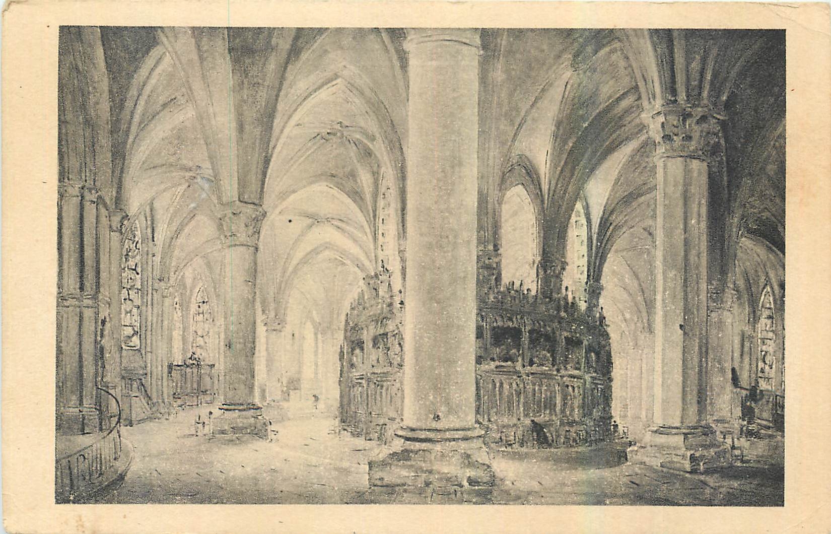CPA Musee National des Beaux Arts d'Alger Bonington Interieur de la cathedrale de Chartres