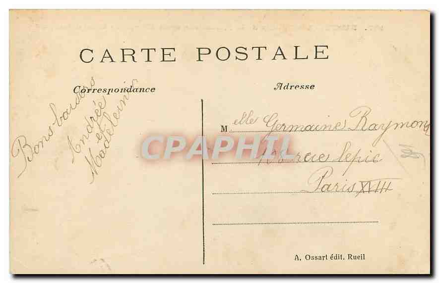 CPA Rueil Le Chateau de la Malmaison sous l'Empire Cour d'honneur  — Rückseite