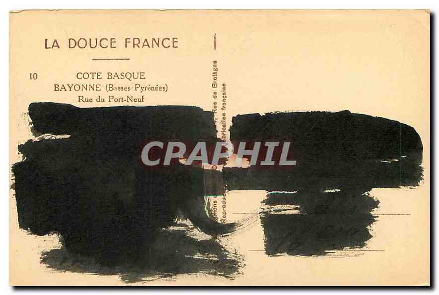 CPA Cote Basque Bayonne Basses Pyrenes Rue de Port Neuf  — Verso