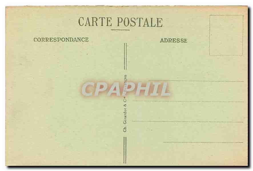 CPA Frontiere Franco Suisse Les Gorges du Doubs Rocher du Singe a Goumois  — Rückseite