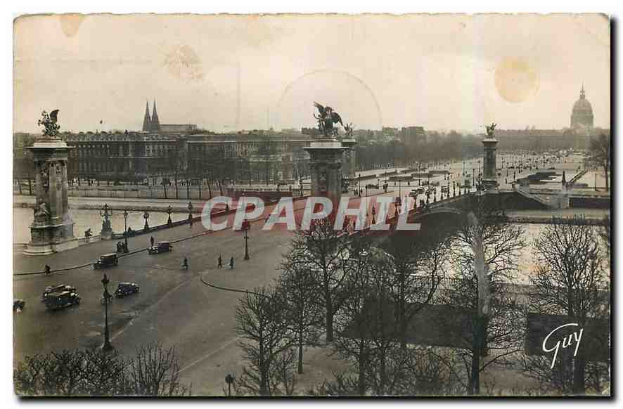 CPA Paris et ses Merveilles Le Pont Alexandre III et l'esplanade des Invalides 