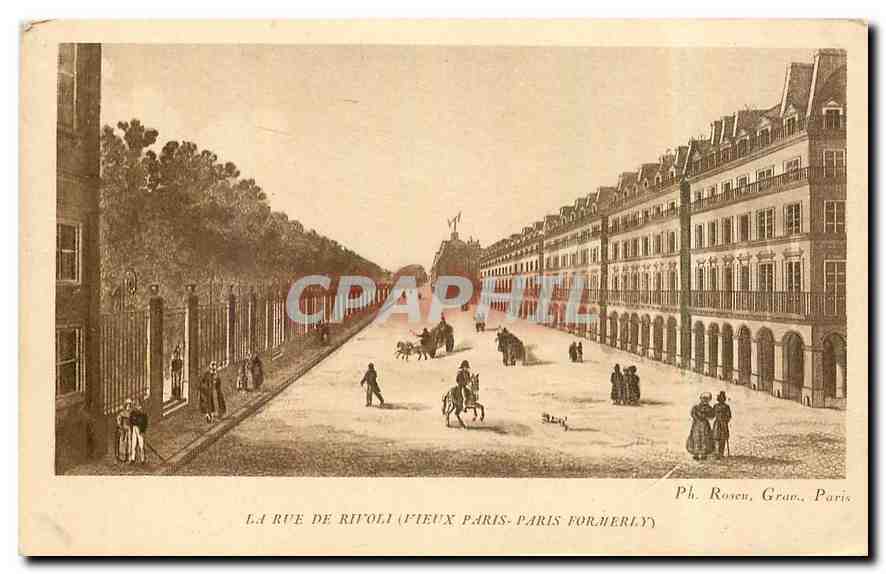 CPA La Rue de Rivoli Vieux Paris 