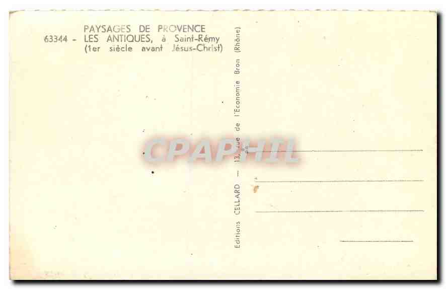CPA Paysages de Provence Les Antiques a Saint Remy  — Rückseite
