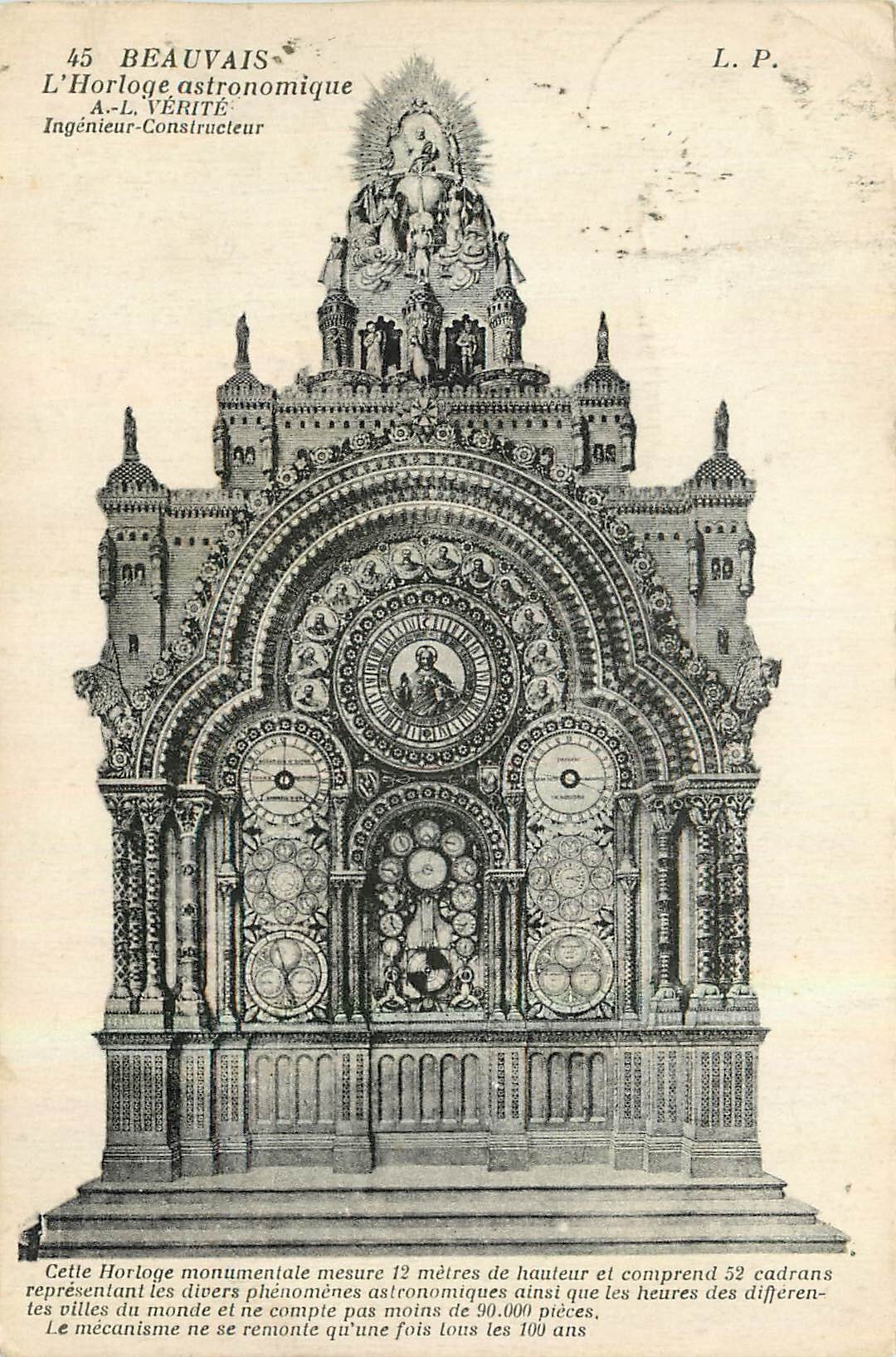 Beauvais — L'Horloge astronomique — A.-L. Vérité, Ingénieur-Constructeur