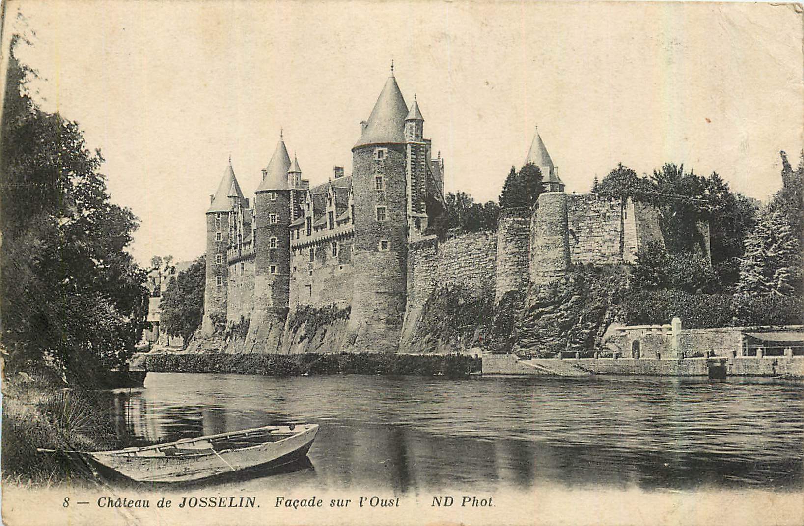 CPA Chateau de Josselin Facade sur l'Ouest 