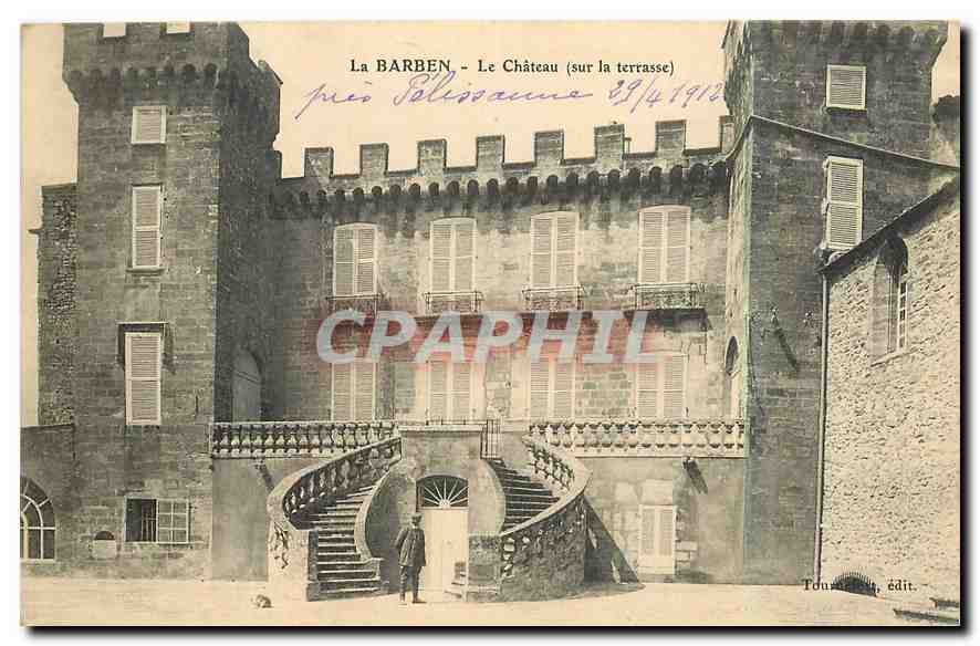 CPA La Barben Le Chateau sur la terrasse 
