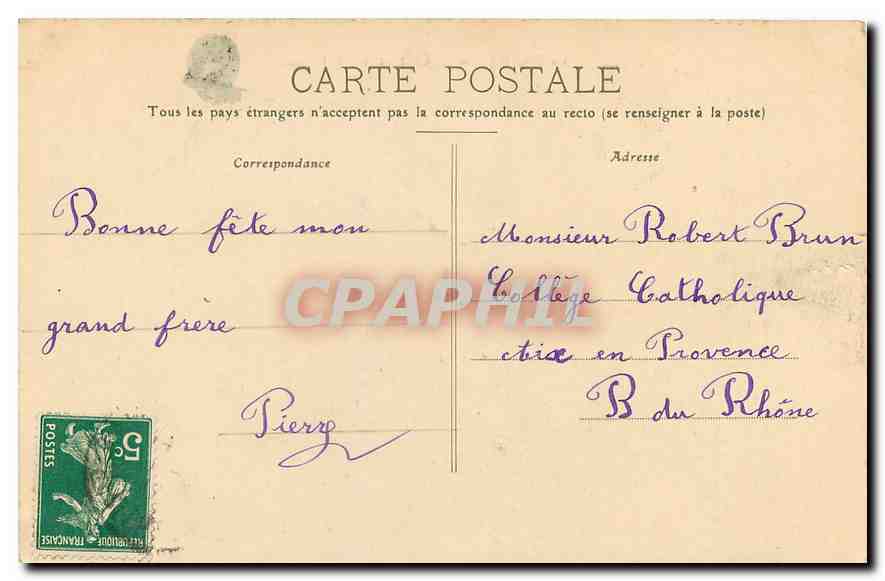 CPA La Barben Le Chateau sur la terrasse  — Rückseite