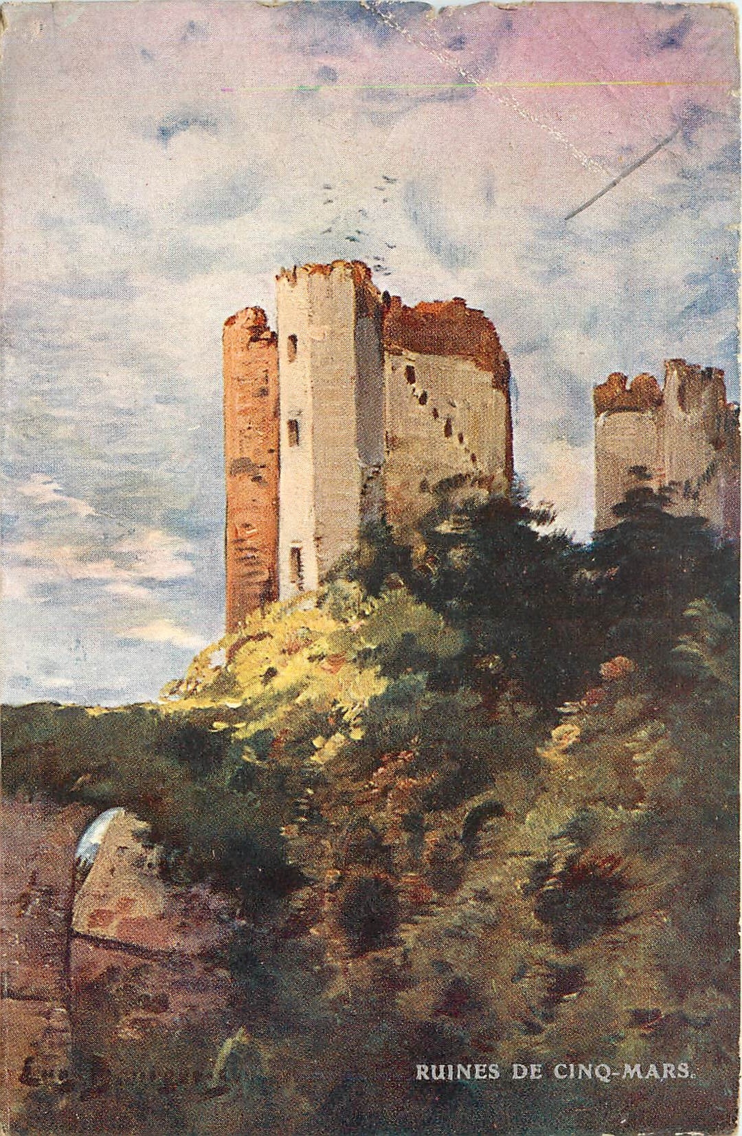 CPA Bords de la Loire Ruines de Cinq Mars 