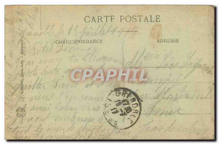 Le Château des Côtes (Terray) — Dauphiné — Sassenage — n° 697 — Rückseite