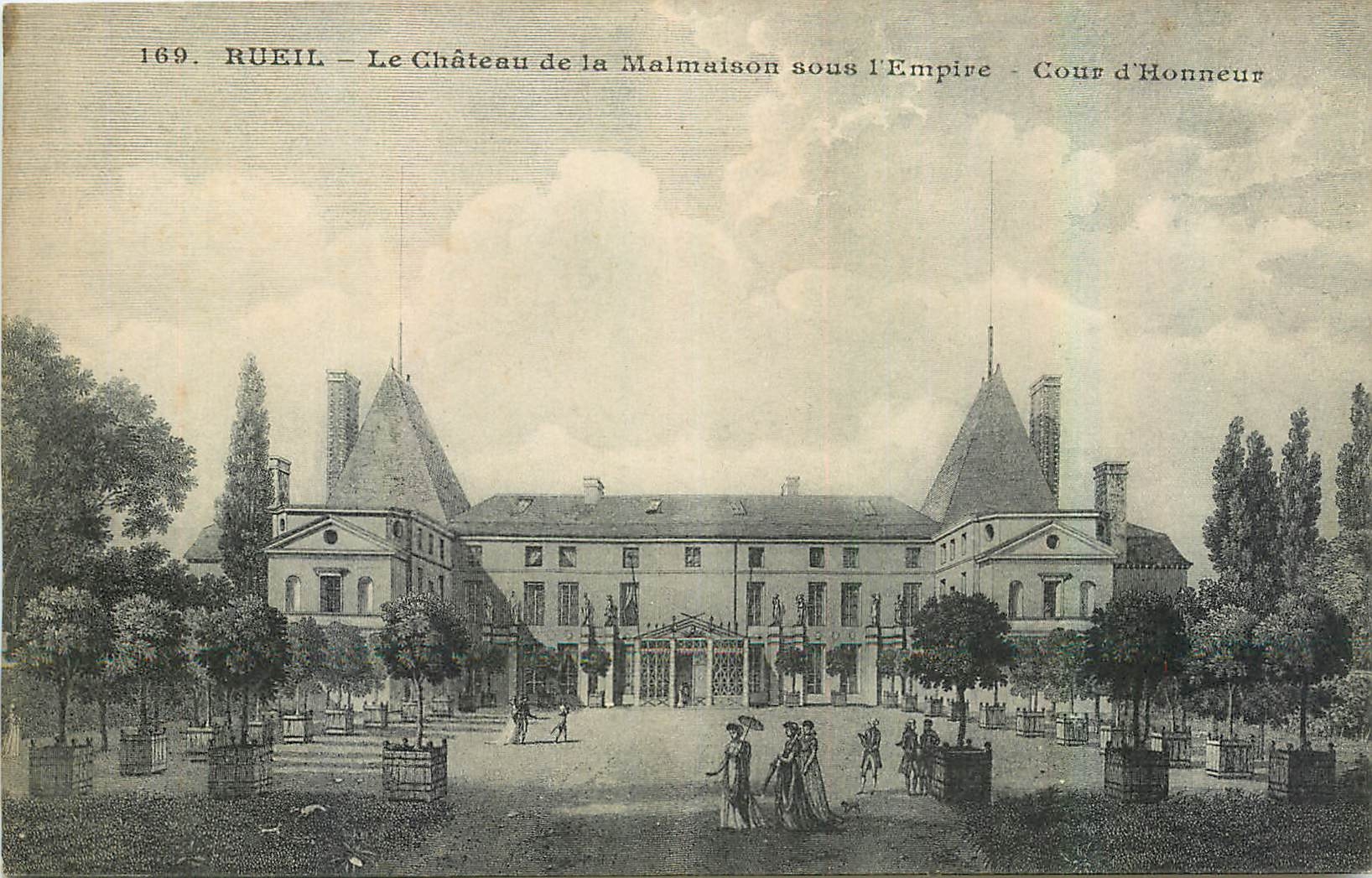 CPA Rueil Le Chateau de la Malmaison sous l'Empire Cour d'Honneur 