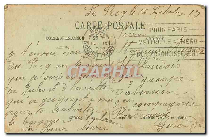 CPA St Germain en Laye le Chateau l'Eglise la Gare Vus du Parterre L'Amour et la Folie de Darbefeuil — Back