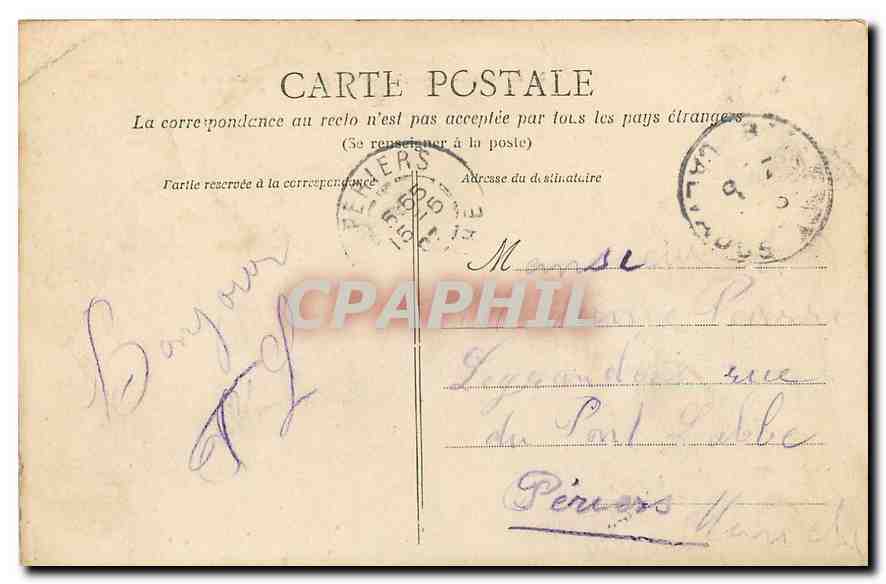 CPA Chateaux du Calvados Balleroy Les Jardins et le Chateau vus de face  — Back