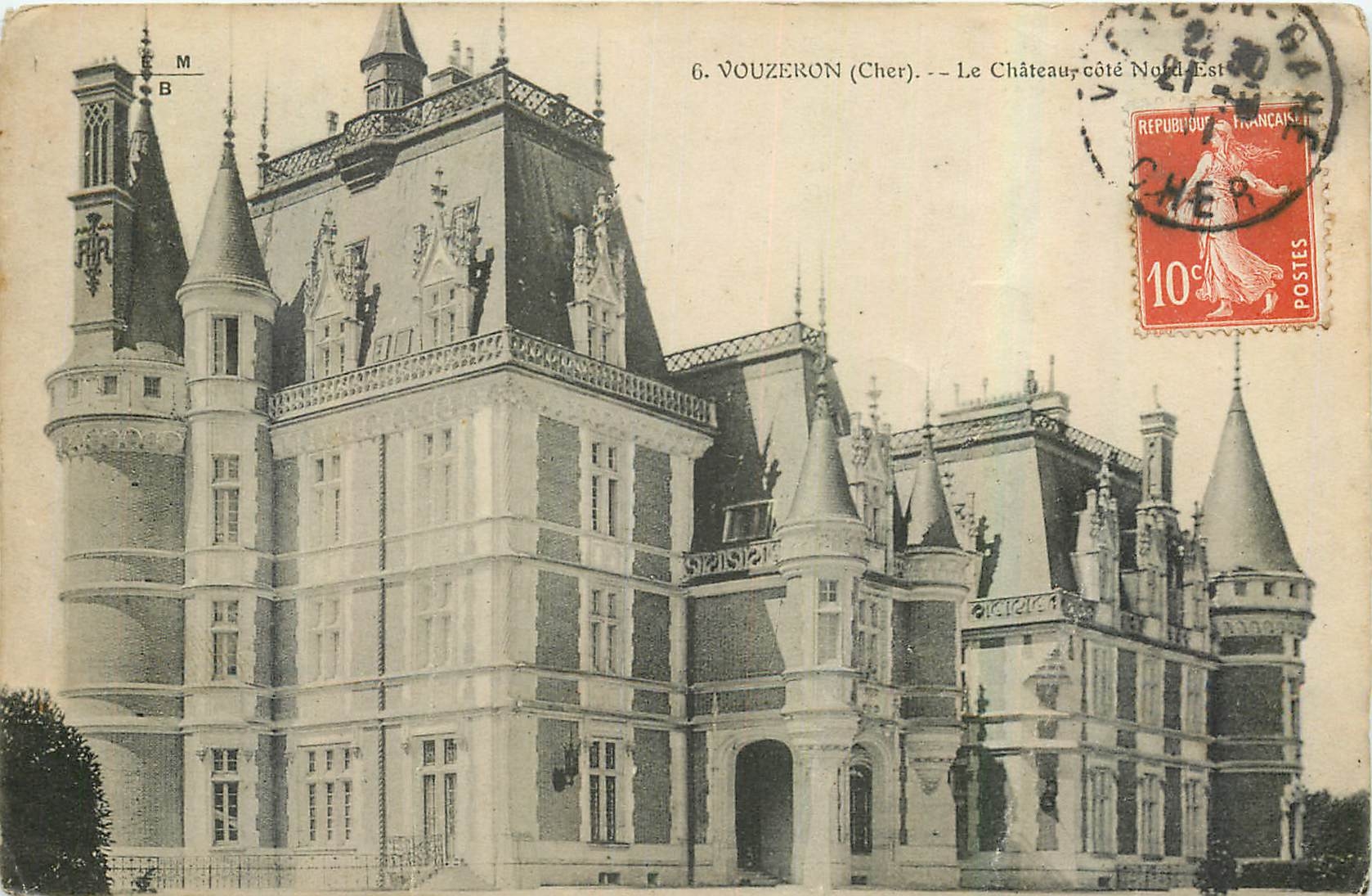 CPA Vouzeron Cher Le Chateau cote Nord Est 