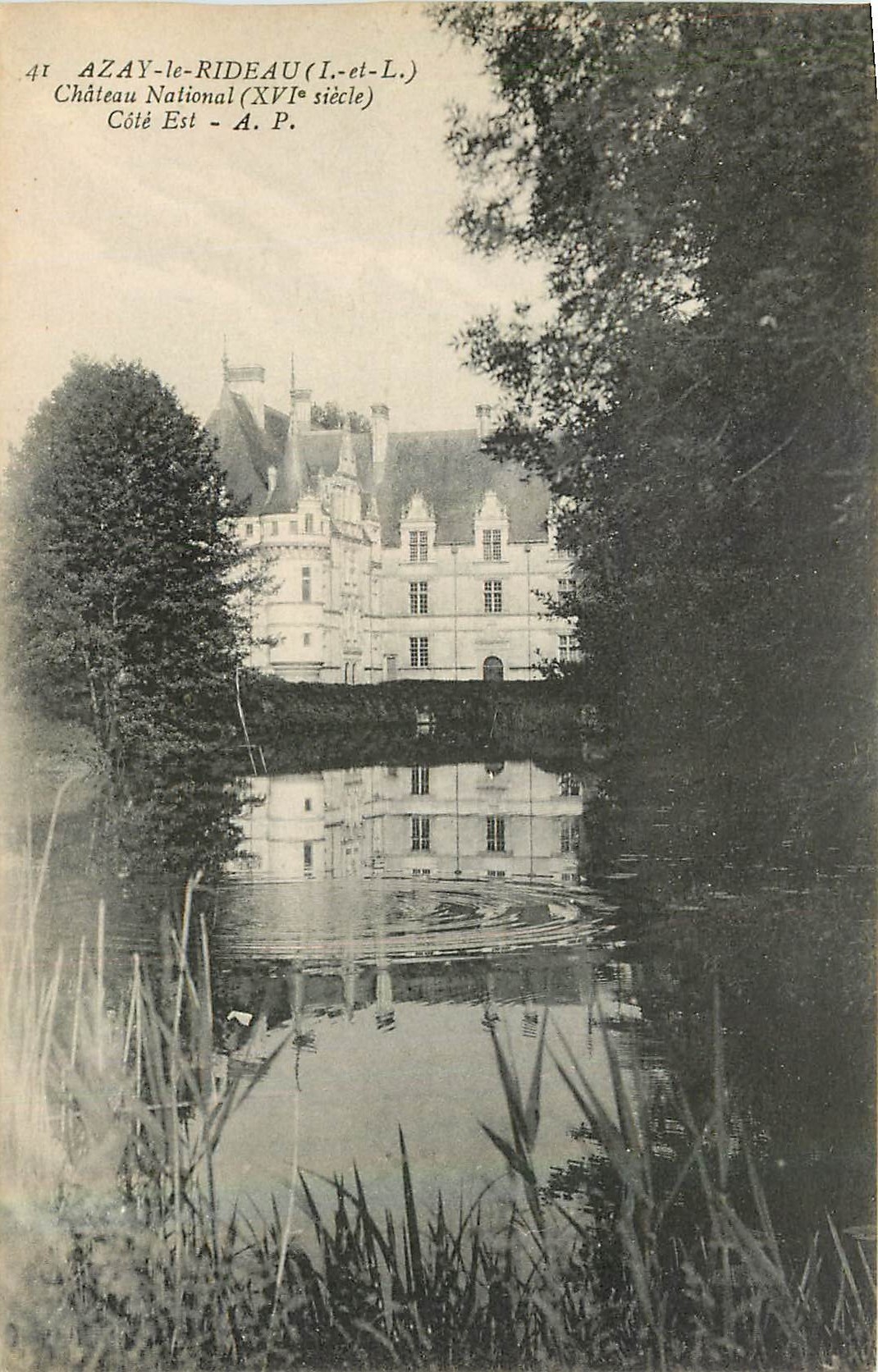 CPA Azay le Rideau I et L Chateau National Cote Est 
