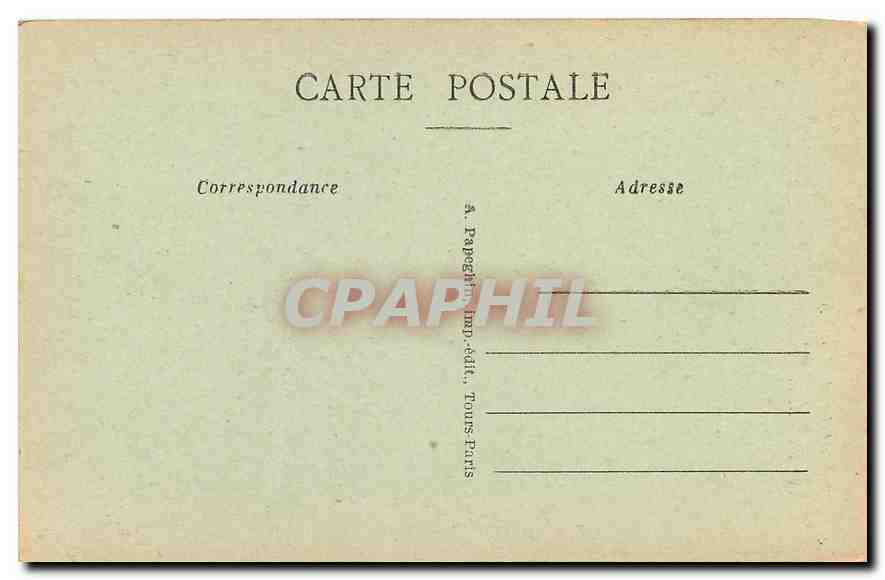 CPA Azay le Rideau I et L Chateau National Cote Est  — Rückseite